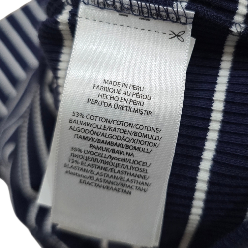 Polo Ralph Lauren Striped Rib-knit Cropped Striped Top Pullover - Picture 9 of 9